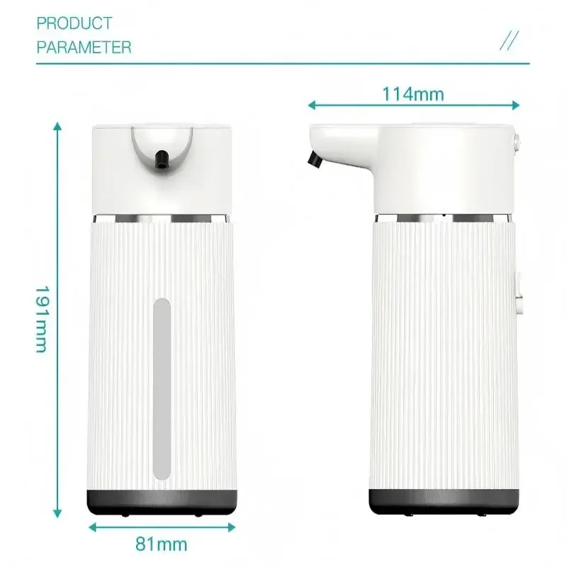 Distributeur automatique de savon intelligent à grande capacité de 420 ml, pompe électrique murale pour savon en mousse ou liquide, pour le lavage des mains et de la vaisselle 3