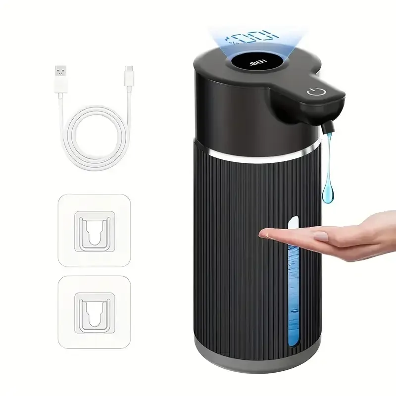 Distributeur automatique de savon intelligent à grande capacité de 420 ml, pompe électrique murale pour savon en mousse ou liquide, pour le lavage des mains et de la vaisselle 7