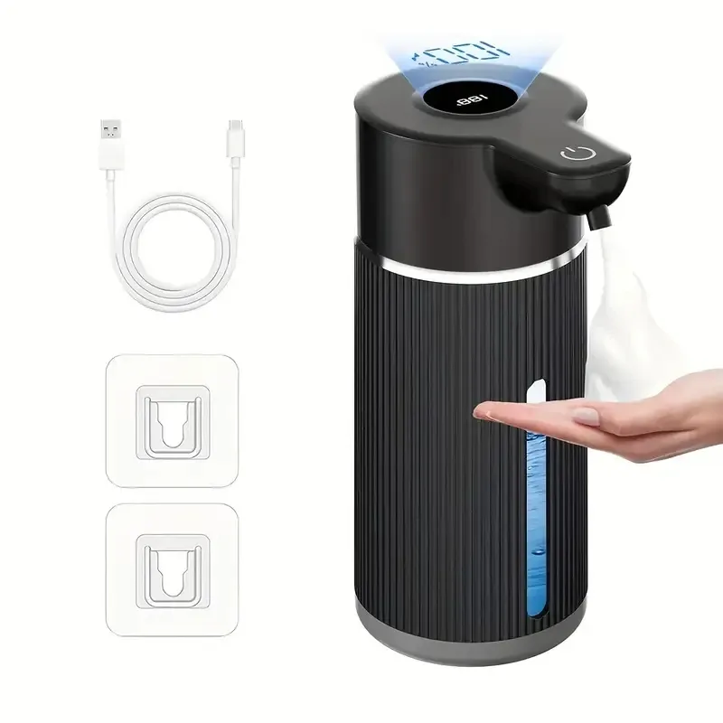 Distributeur automatique de savon intelligent à grande capacité de 420 ml, pompe électrique murale pour savon en mousse ou liquide, pour le lavage des mains et de la vaisselle 8