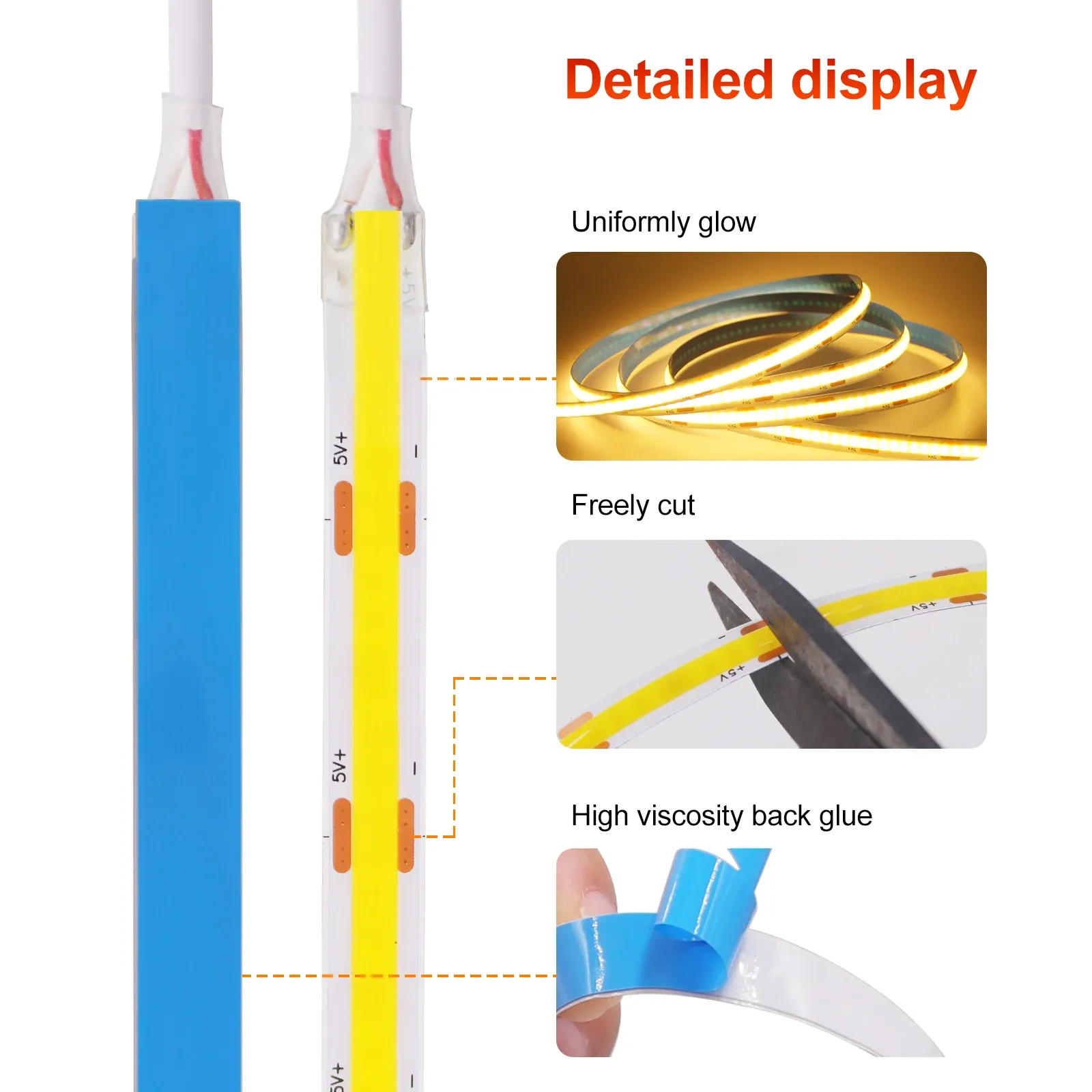 Bande LED COB dimmable pour intérieur