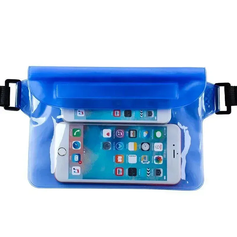Sac de natation 3 couches, haute étanchéité, grand format, transparent, protection sèche sous-marine, pochette pour téléphone portable iPhone 11