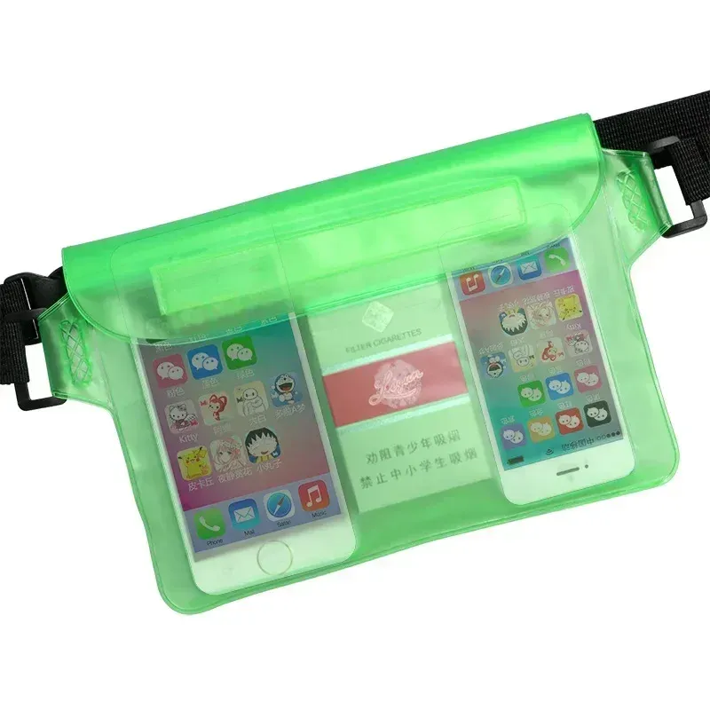 Sac de natation 3 couches, haute étanchéité, grand format, transparent, protection sèche sous-marine, pochette pour téléphone portable iPhone 9