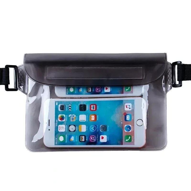 Sac de natation 3 couches, haute étanchéité, grand format, transparent, protection sèche sous-marine, pochette pour téléphone portable iPhone 7