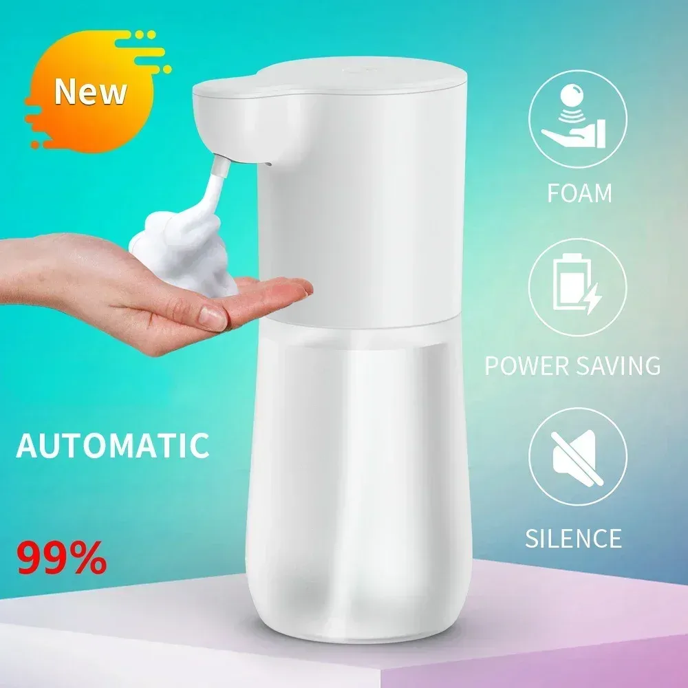 Distributeur de mousse automatique intelligent HOMEFISH, distributeur de savon sans contact à infrarouge, rechargeable par port USB-C, grande capacité 9