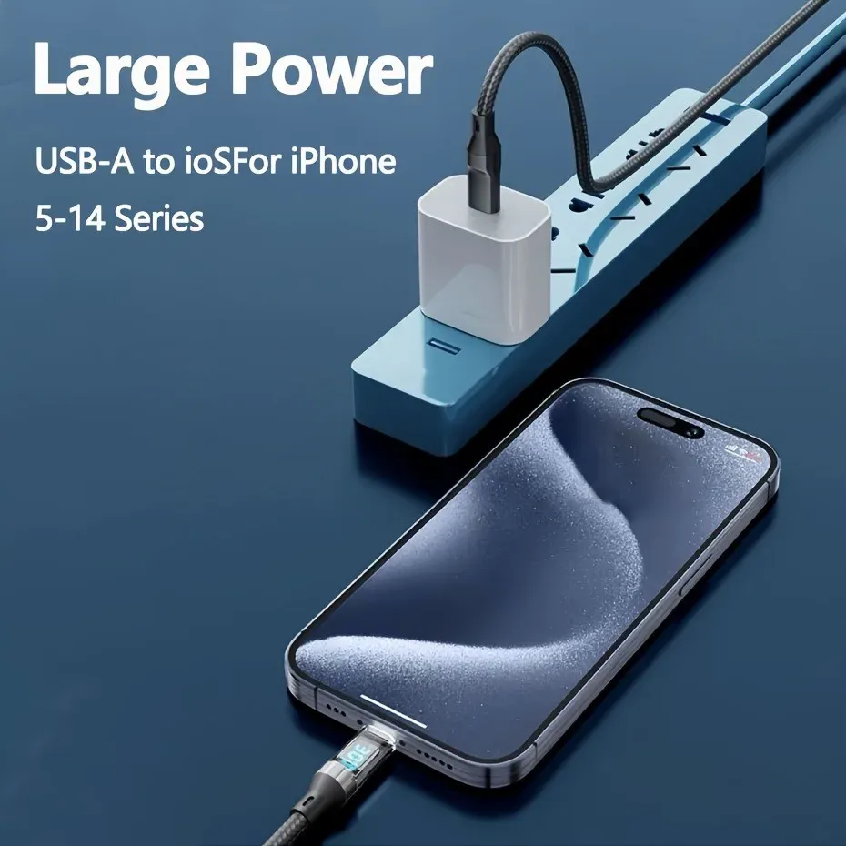 Câble de charge rapide USB-C vers Lightning 27 W Power Delivery avec transfert de données, compatible iPhone 14 Pro Max, 13 et 12 4