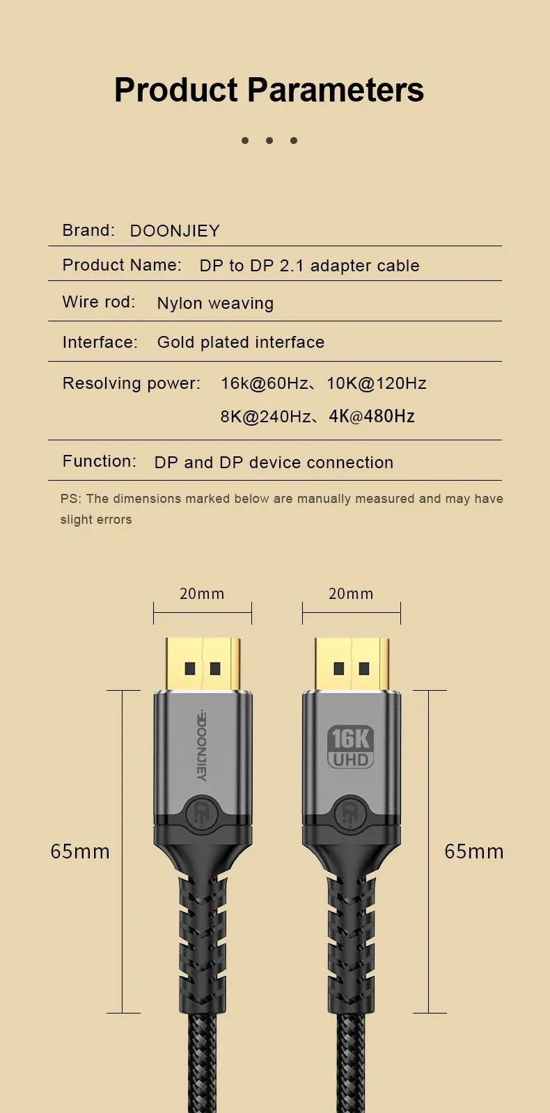 Câble DisplayPort pour ordinateur portable