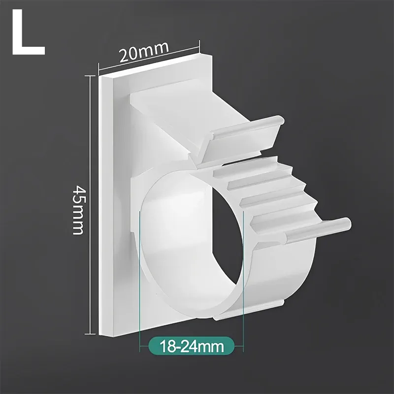 Organisateur de câbles auto-adhésif réglable, lot de 5 ou 50 pièces : clips et attaches métalliques, supports à crochet, support de tringle à rideau et support de tuyau sans clous 10