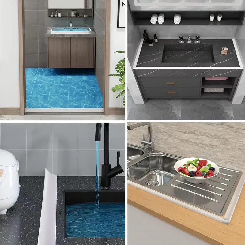 Barrière d'eau en silicone pour douche, résultat final