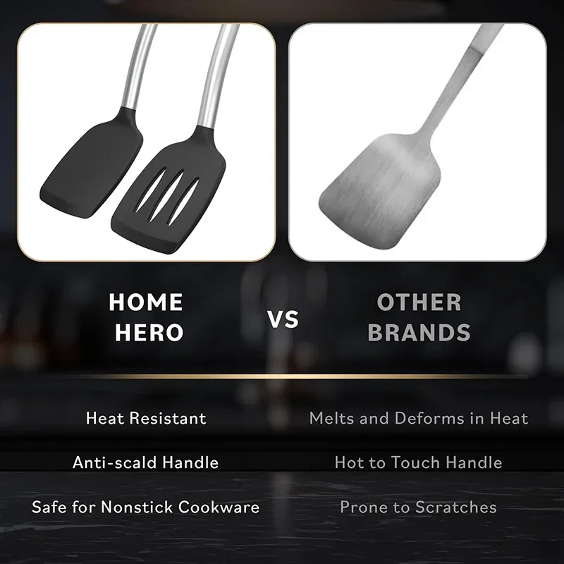 Spatules en silicone pour la cuisson