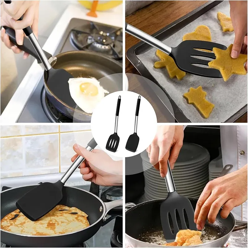 Ensemble de spatules en silicone, finition soignée