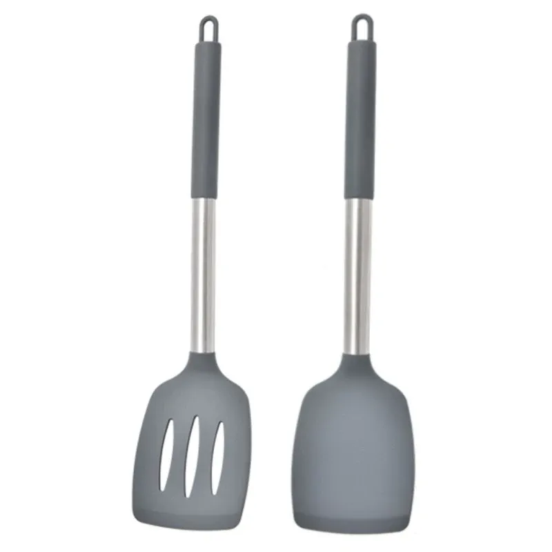 Ensemble de spatules antiadhésives en silicone, 2 pièces, résistantes à la chaleur, ustensiles de cuisine, kit d'outils de cuisine 9