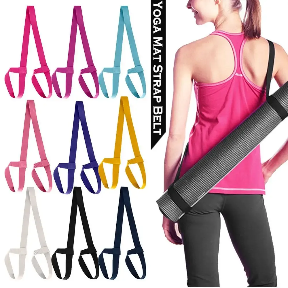 Sangle de transport réglable pour tapis de yoga – Ceinture élastique de fitness pour l'exercice et le stretching 2