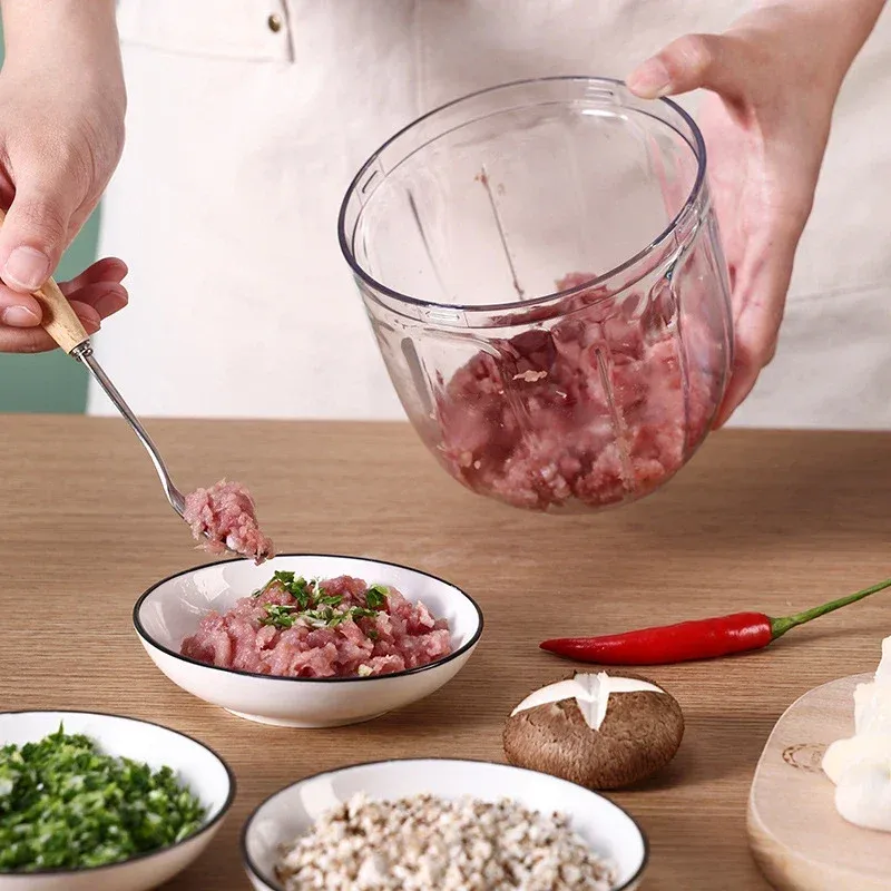 Hachoir à viande multifonction, coupe-oignon et accessoires de cuisine rotatifs pour presse-ail, hachoir à légumes 3