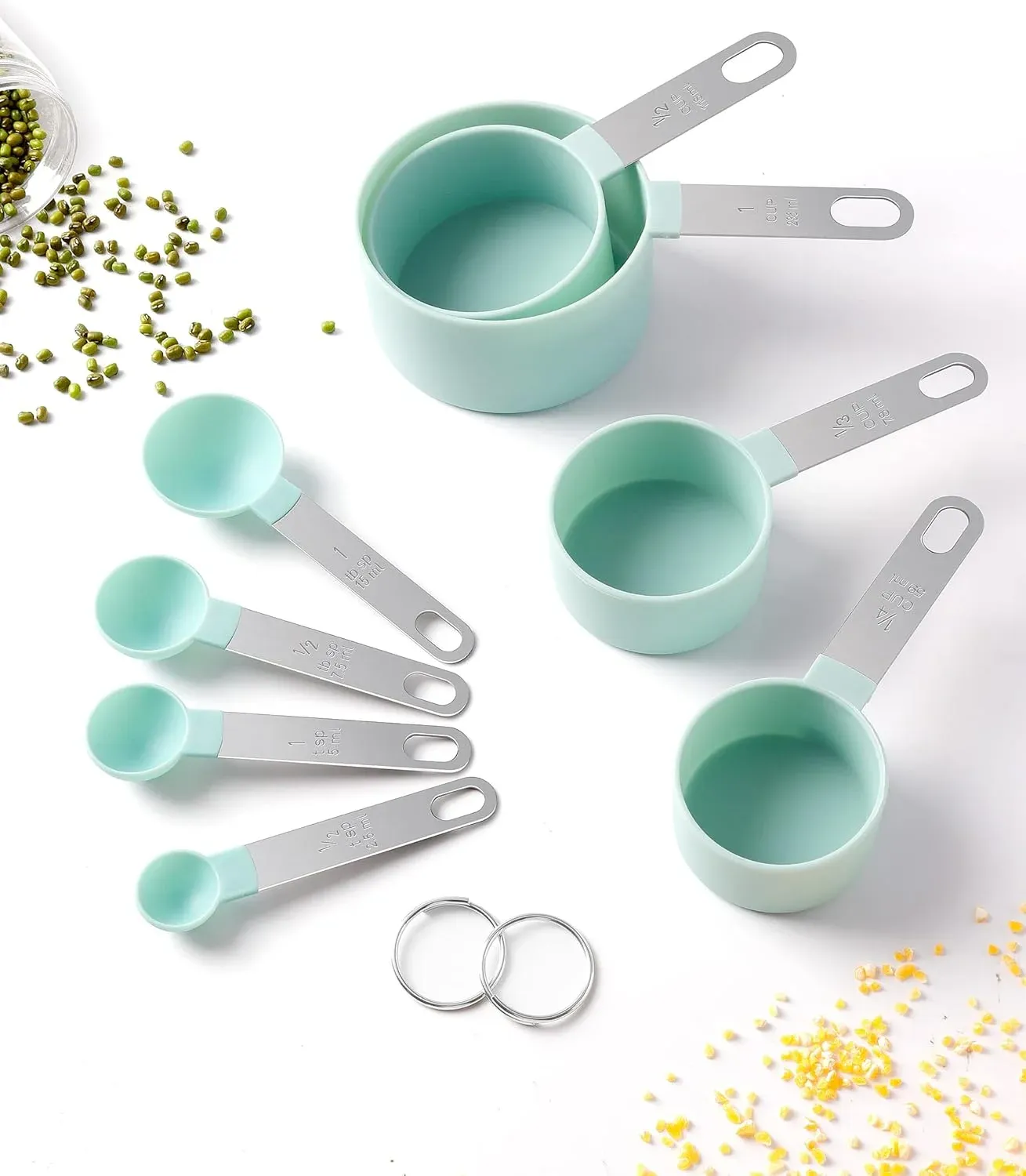 Tasses à mesurer empilables en acier inoxydable