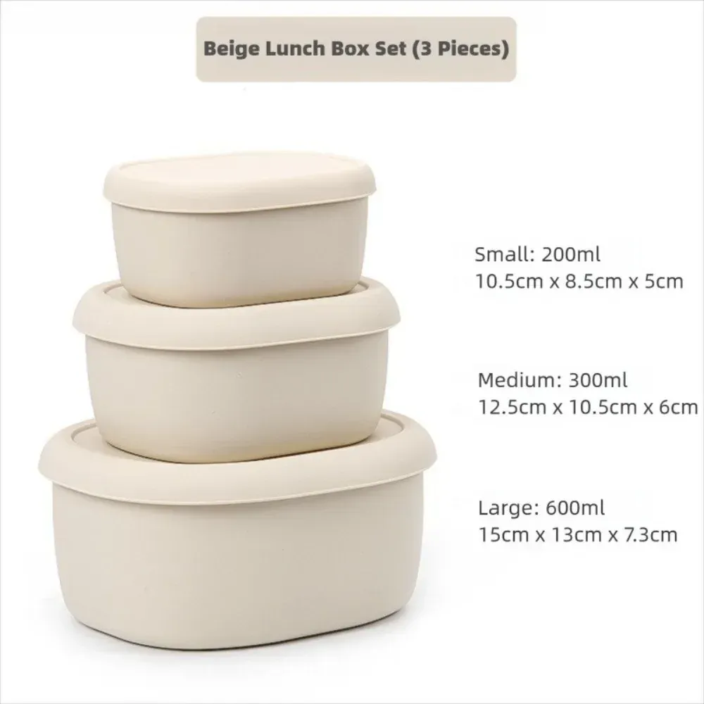 Boîte à repas en silicone de qualité alimentaire avec couvercle, récipient hermétique sans BPA, 200/300/600 ml, passe au micro-ondes, idéale pour les pique-niques 6