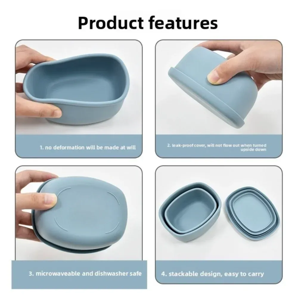 Boîte à lunch en silicone vue latérale
