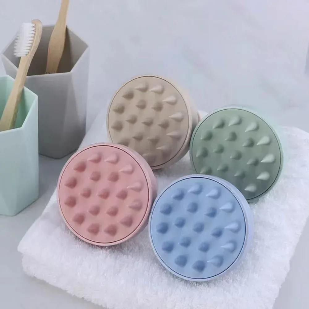 Brosse de shampoing en silicone pour massage du cuir chevelu et lavage des cheveux