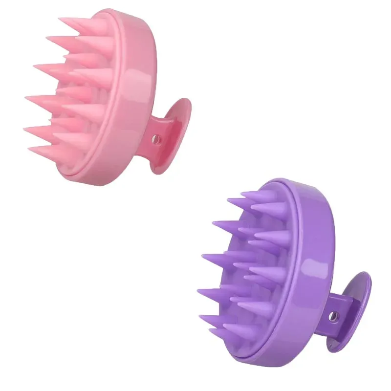 Brosse de shampoing en silicone pour massage du cuir chevelu et lavage des cheveux 13