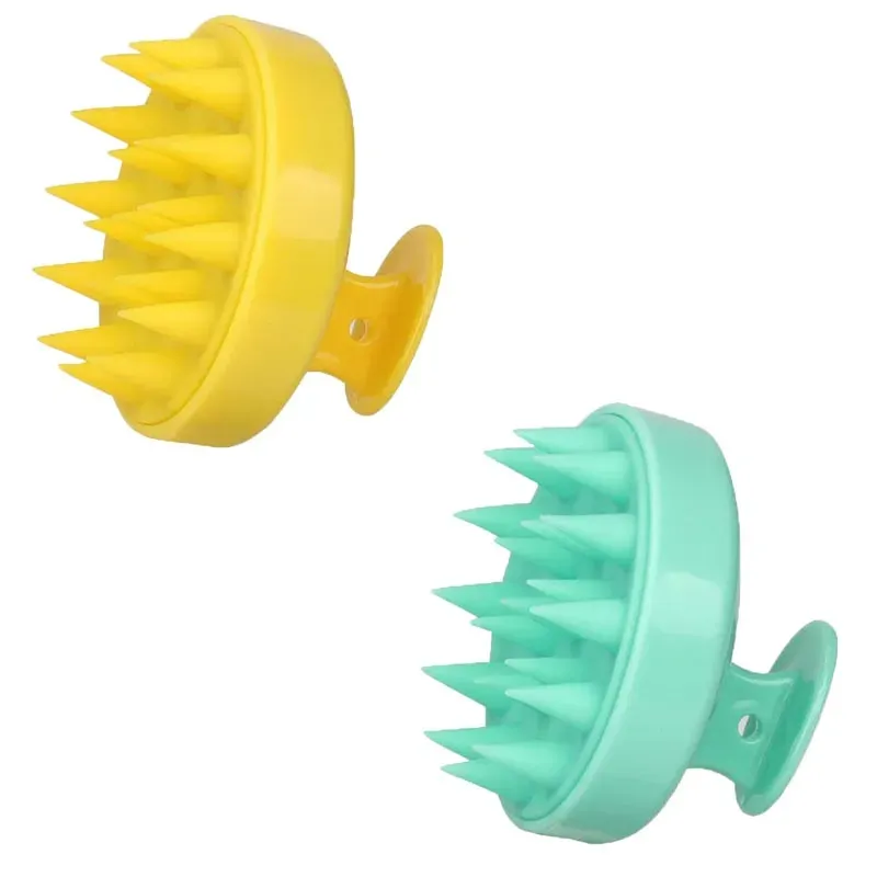 Brosse de shampoing en silicone pour massage du cuir chevelu et lavage des cheveux 12
