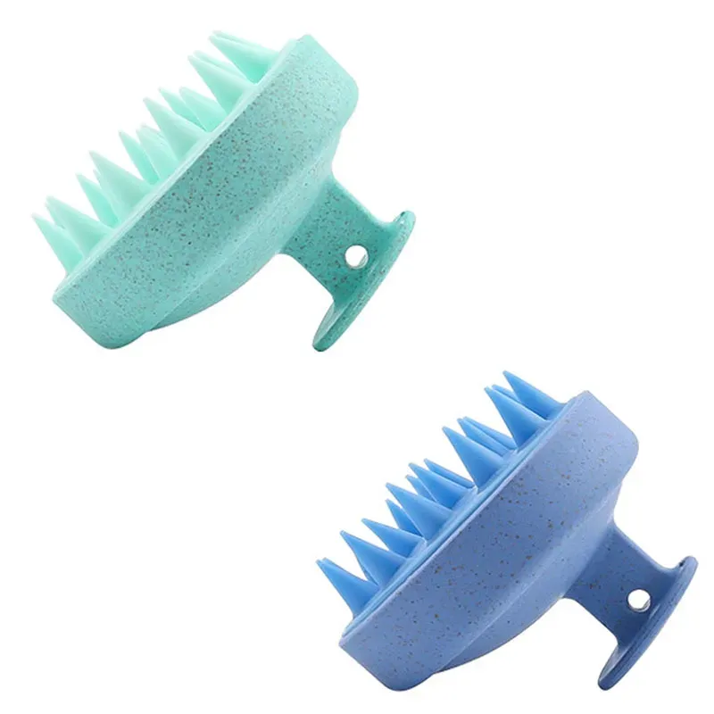 Brosse de shampoing en silicone pour massage du cuir chevelu et lavage des cheveux 9