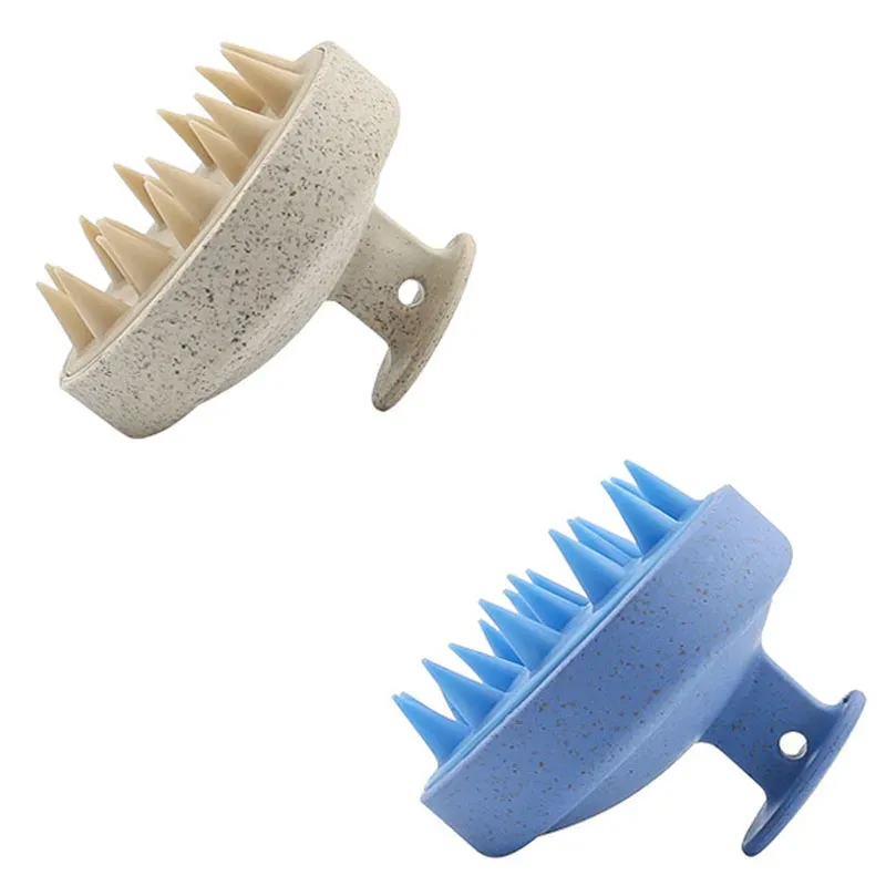 Brosse de shampoing en silicone pour massage du cuir chevelu et lavage des cheveux 8