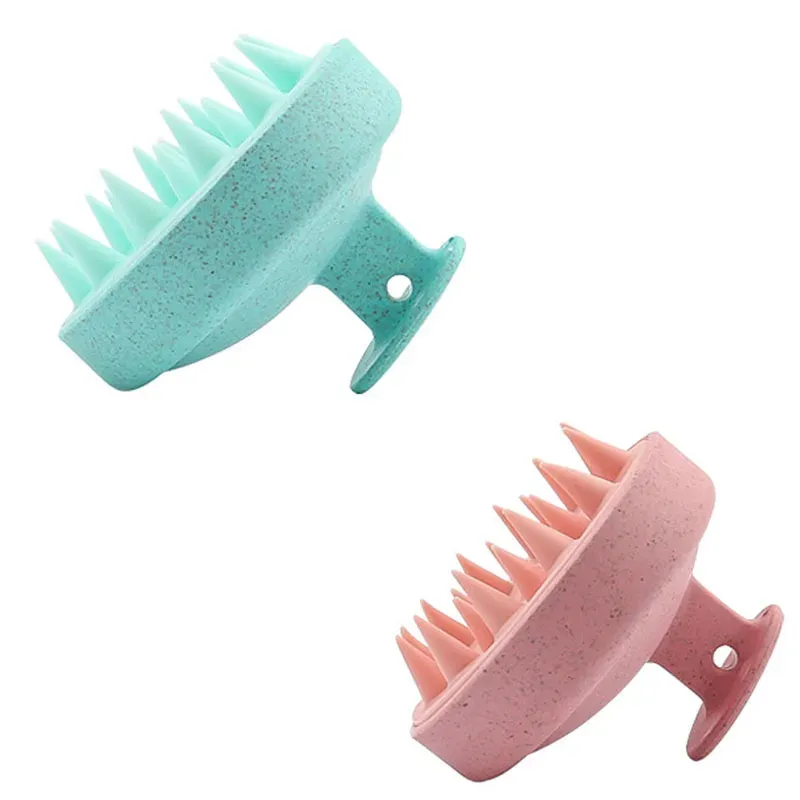 Brosse de shampoing en silicone pour massage du cuir chevelu et lavage des cheveux 7