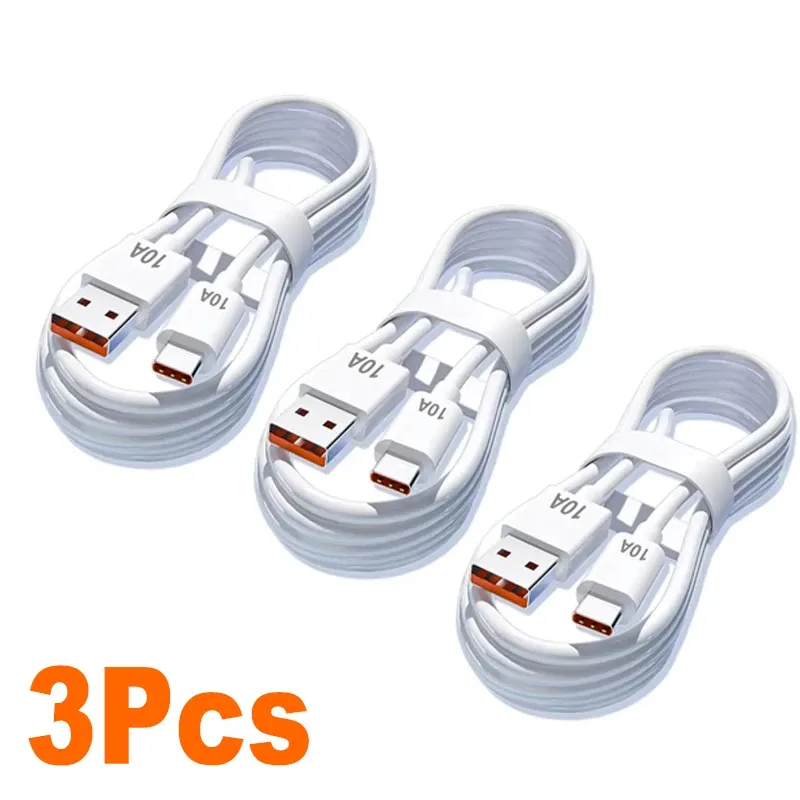 Câble USB vers USB-C 10 A, 120 W, charge ultra rapide, compatible Android, transfert de données haute vitesse, compatible Xiaomi Redmi, 2 m, lot de 1, 2 ou 3 7
