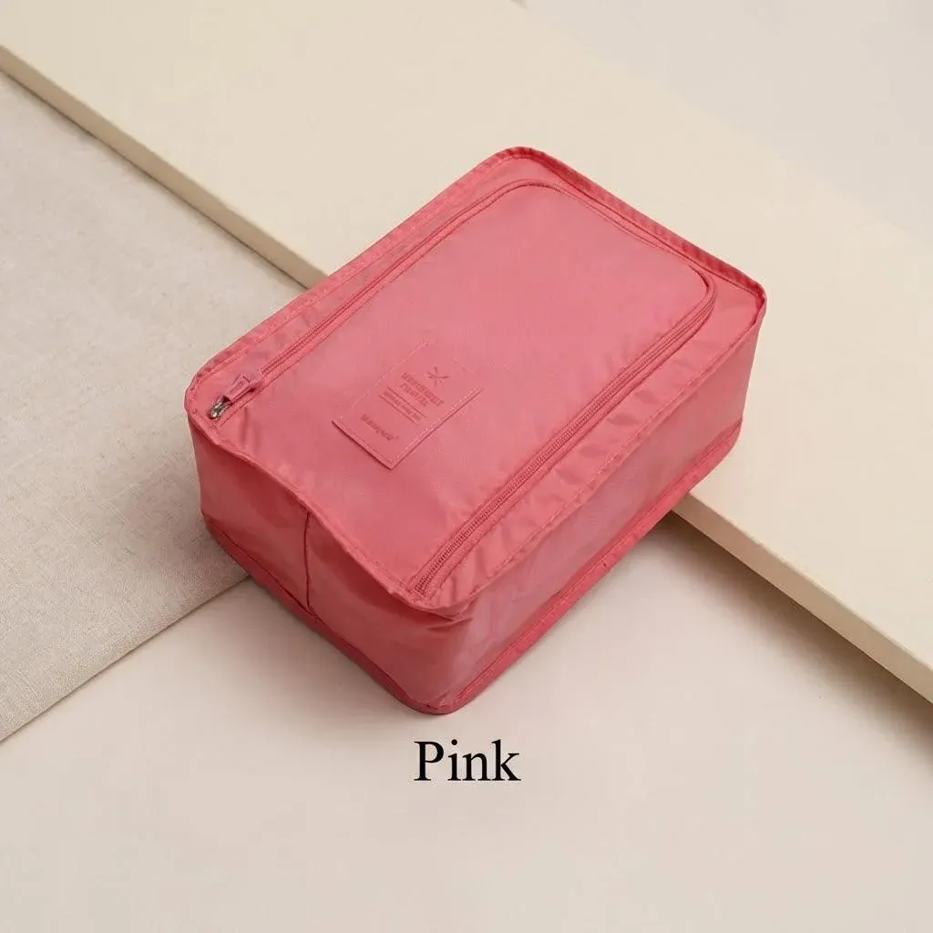 Sac de rangement portable pour chaussures de voyage à fermeture éclair 7