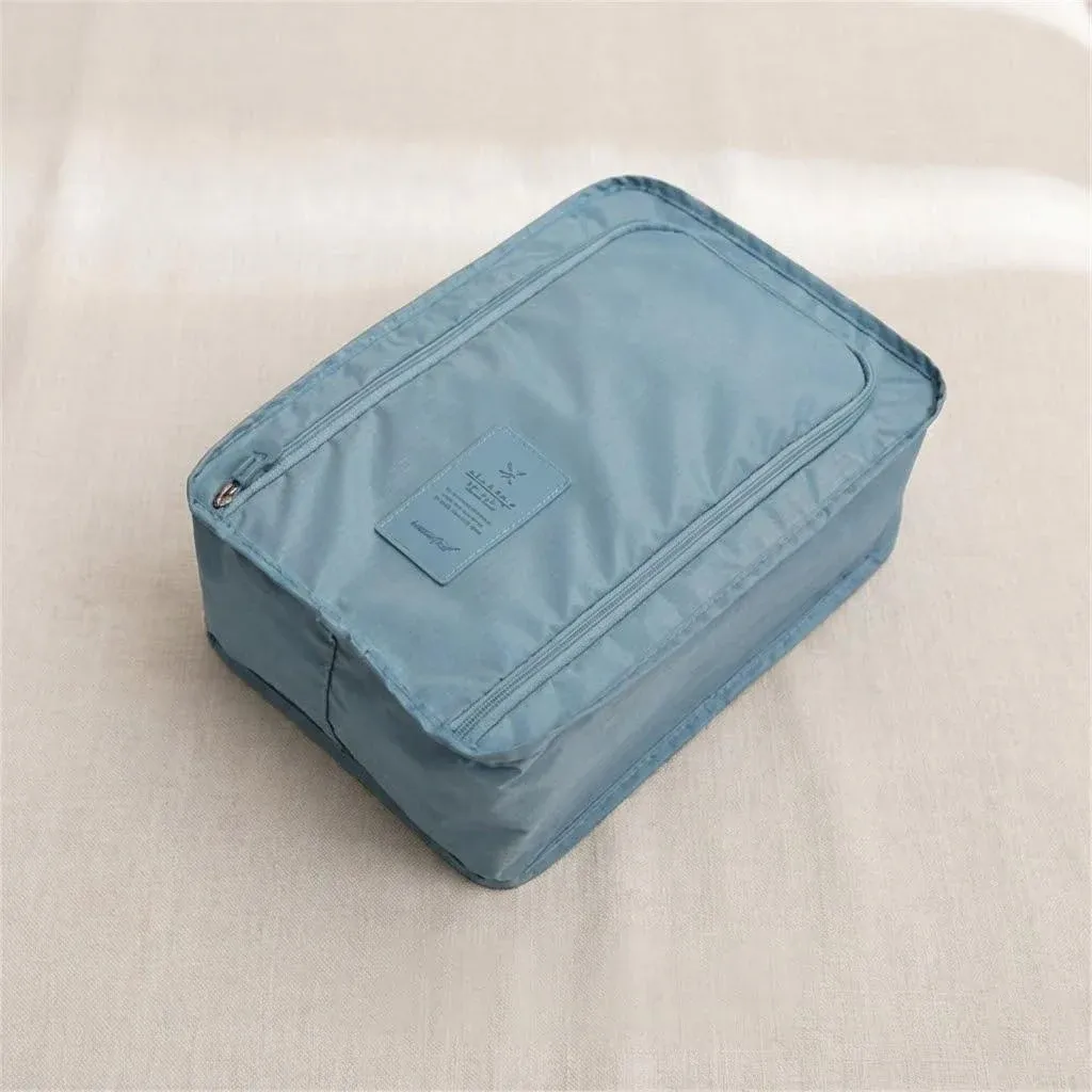 Sac de rangement portable pour chaussures de voyage à fermeture éclair 9