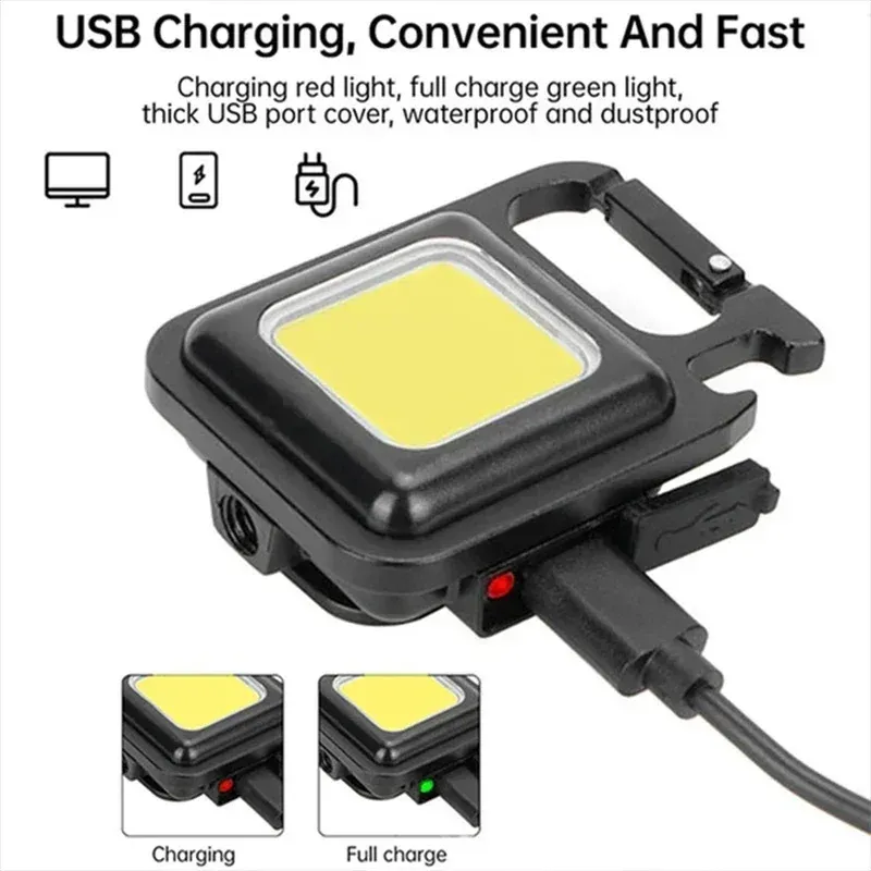 Lampe de poche porte-clés LED compacte