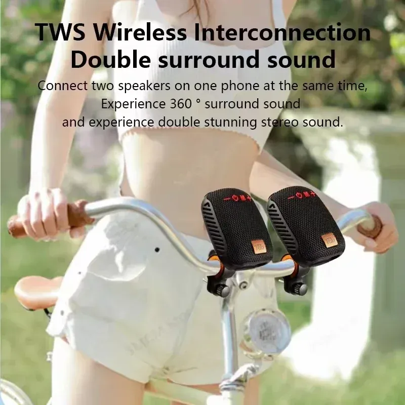 Enceinte Bluetooth portable sans fil TG392 pour vélo et extérieur, haut-parleur de guidon TWS avec caisson de basses étanche pour trottinette 3