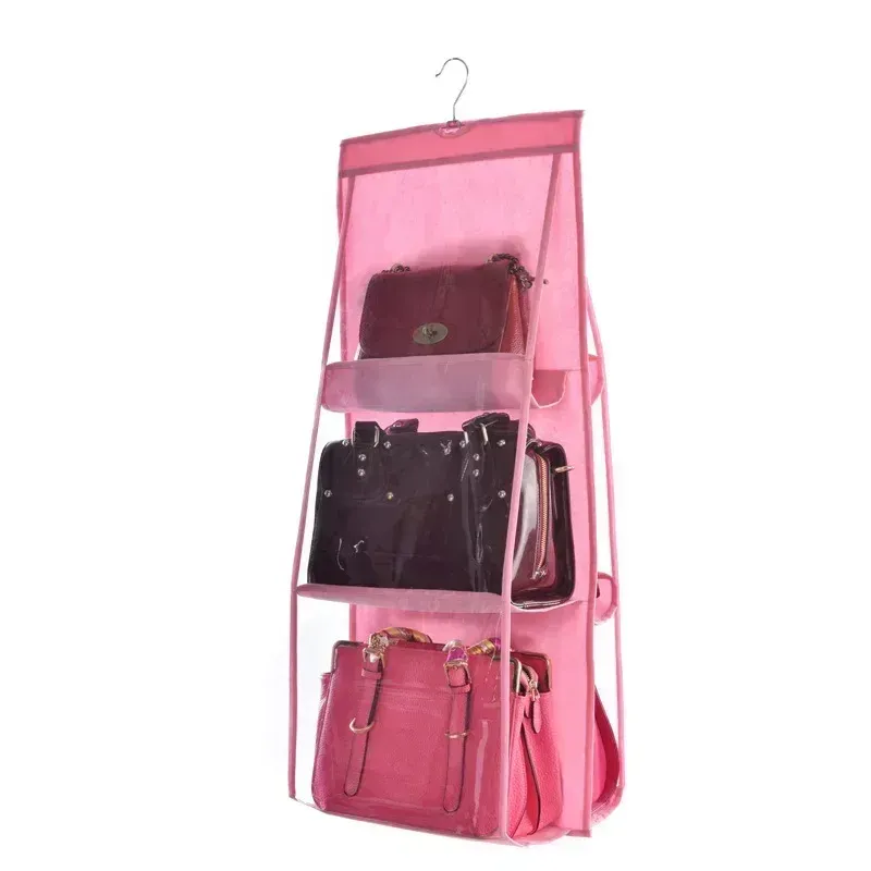 Sac de rangement pour sacs à main, organisateur de placard anti-poussière avec 6 à 8 poches suspendues 9