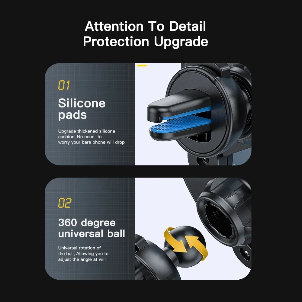 Support de téléphone de voiture par gravité Essager, pince de ventilation, support de téléphone portable pour voiture, compatible GPS avec iPhone 14, 13, 12 Pro et Xiaomi 5