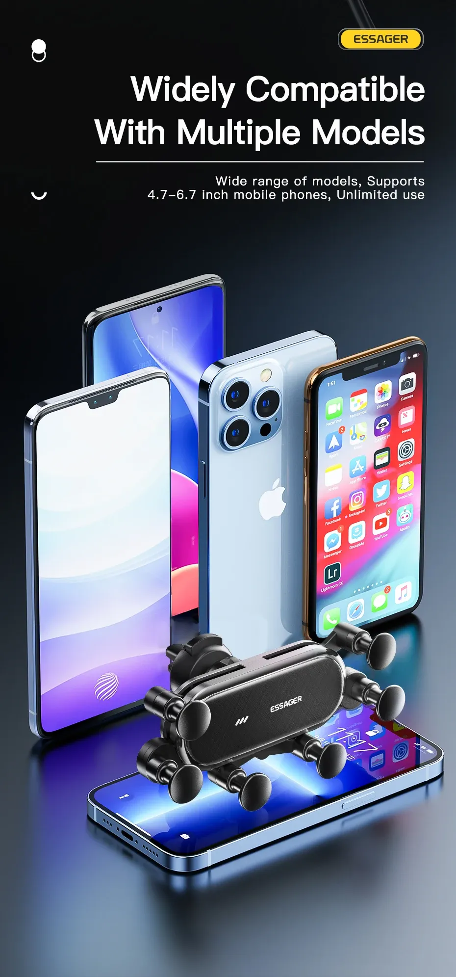 Maintien sécurisé du téléphone en conduite