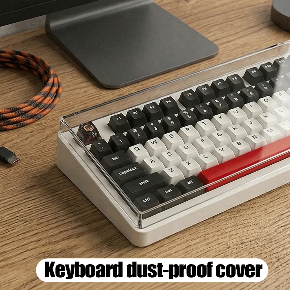 Housse anti-poussière transparente en acrylique pour clavier mécanique, compatible claviers 60, 96, 98 et 104/108 touches 1