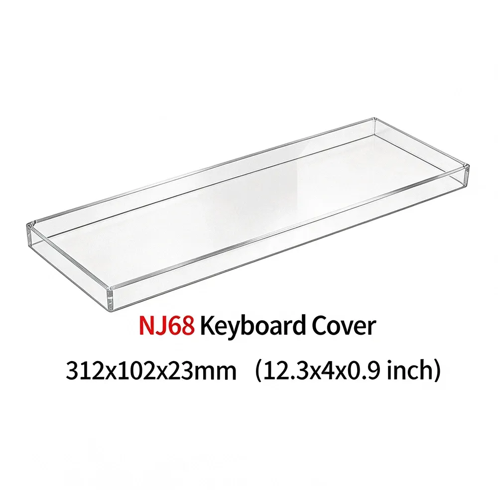 Housse anti-poussière transparente en acrylique pour clavier mécanique, compatible claviers 60, 96, 98 et 104/108 touches 13
