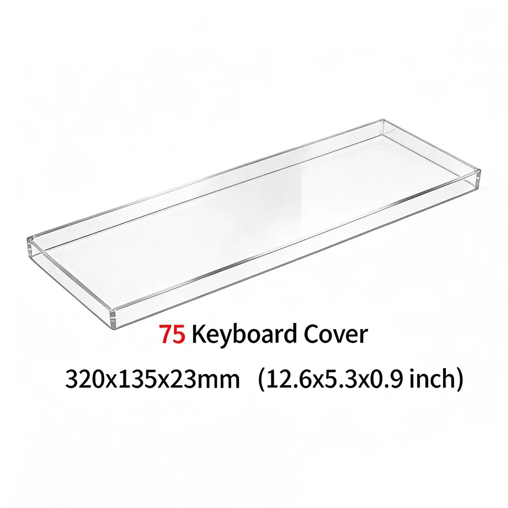 Housse anti-poussière transparente en acrylique pour clavier mécanique, compatible claviers 60, 96, 98 et 104/108 touches 12