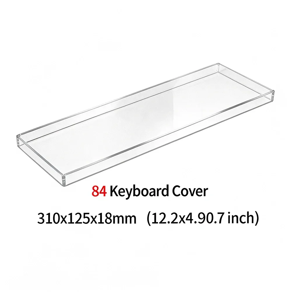 Housse anti-poussière transparente en acrylique pour clavier mécanique, compatible claviers 60, 96, 98 et 104/108 touches 15
