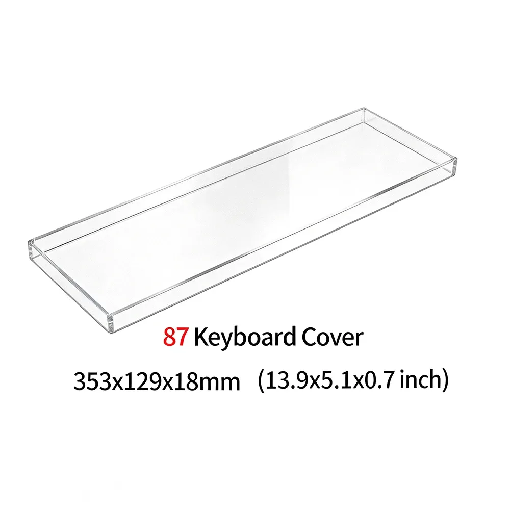 Housse anti-poussière transparente en acrylique pour clavier mécanique, compatible claviers 60, 96, 98 et 104/108 touches 14