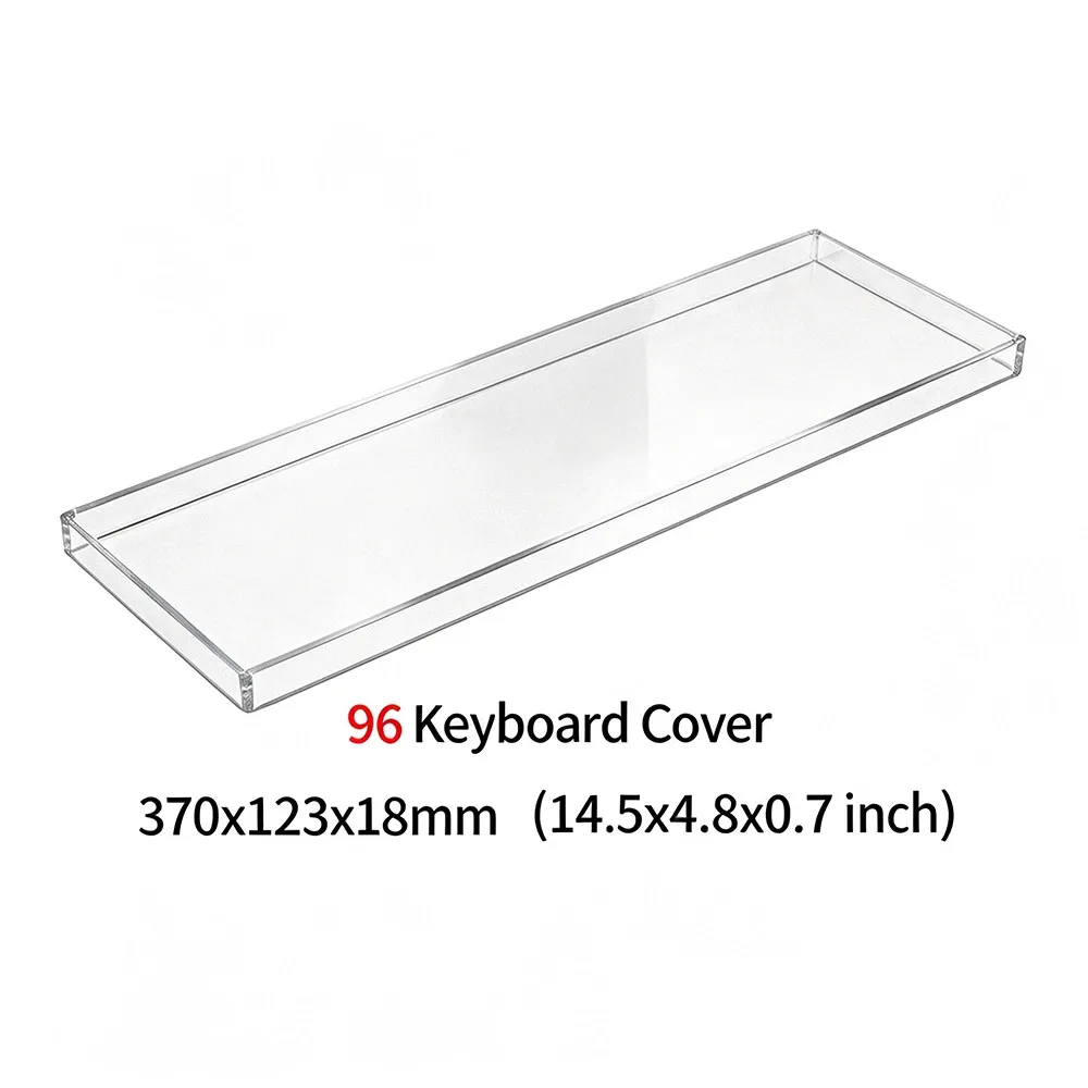 Housse anti-poussière transparente en acrylique pour clavier mécanique, compatible claviers 60, 96, 98 et 104/108 touches 9