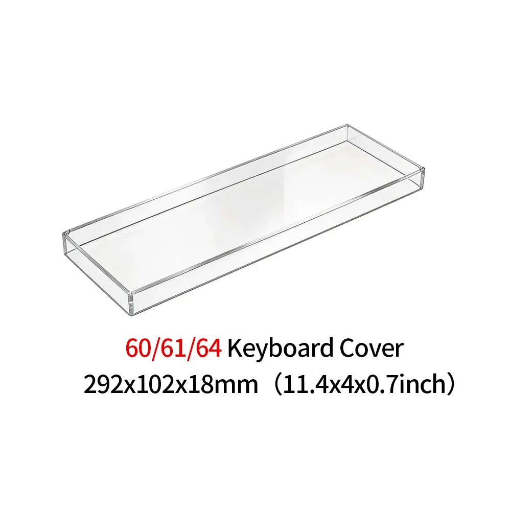 Housse anti-poussière transparente en acrylique pour clavier mécanique, compatible claviers 60, 96, 98 et 104/108 touches 7