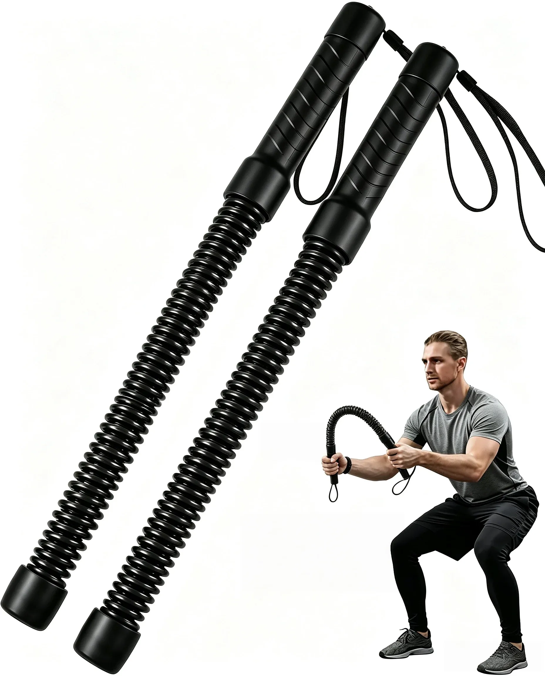 Cordes de combat lestées pour entraînement HIIT à domicile, équipement de fitness polyvalent - Image 1