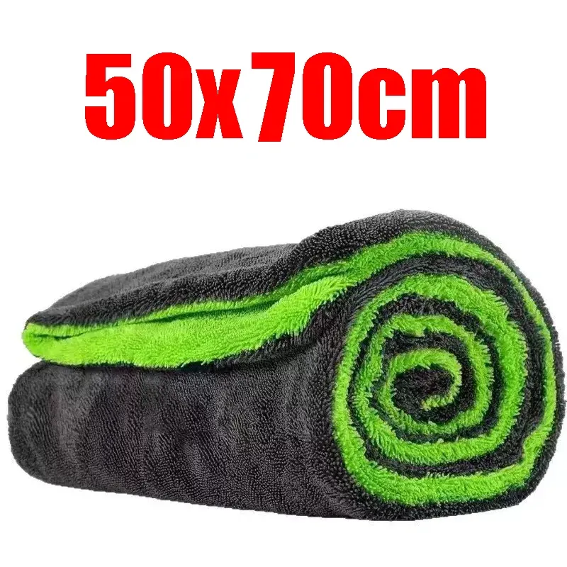 Serviette de lavage pour voiture en microfibre, grand chiffon séchage rapide, chiffon de nettoyage pour vitres de voiture super absorbant, chiffon de détailing automobile épais 8
