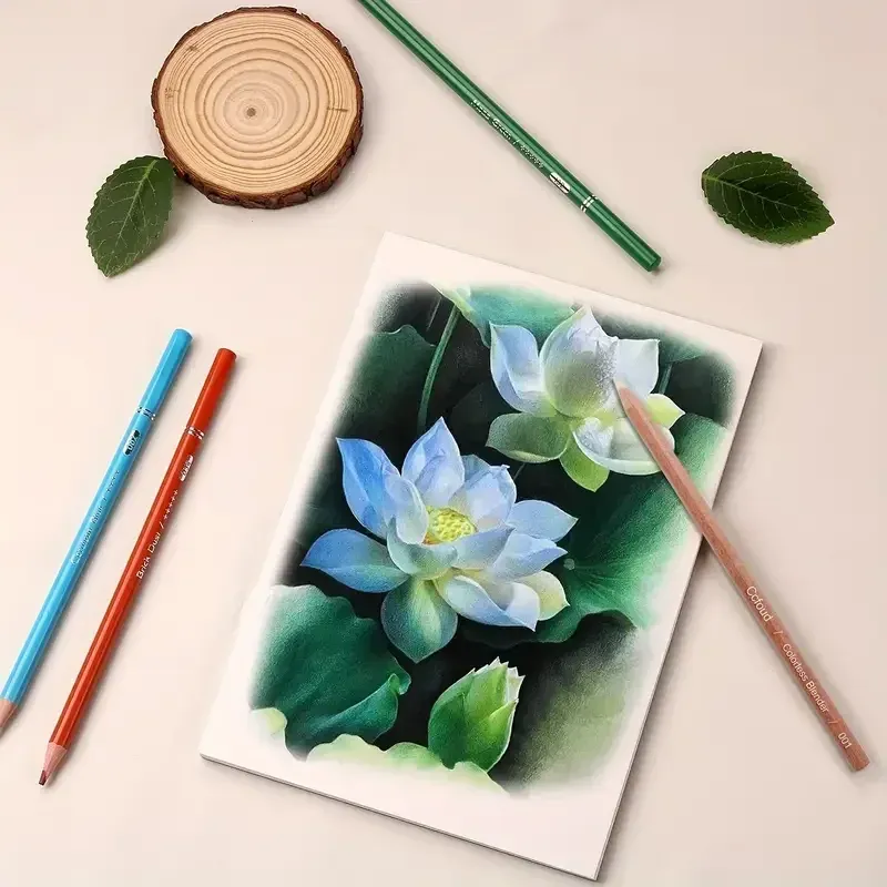 Mélangeur incolore 8 pièces – Idéal pour mélanger et adoucir les bords des crayons de couleur – Crayon non pigmenté à base de cire – Parfait 5