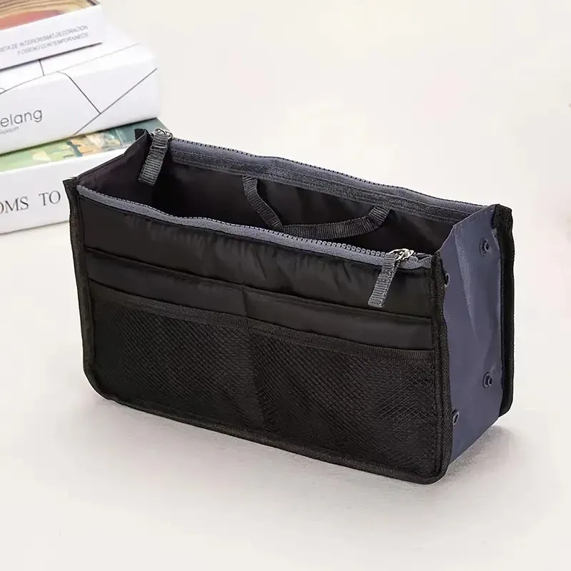 Organisateur de sac à main en nylon pour femmes, insert de voyage avec doublure grande capacité 4