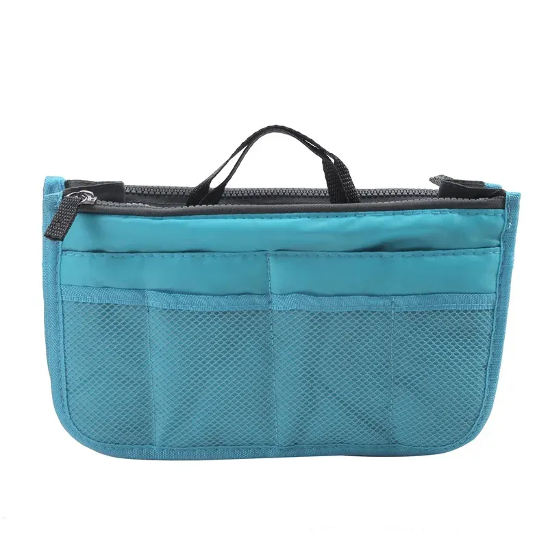 Organisateur de sac à main en nylon pour femmes, insert de voyage avec doublure grande capacité 8