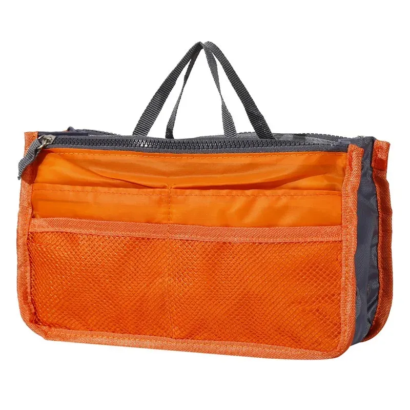 Organisateur de sac à main en nylon pour femmes, insert de voyage avec doublure grande capacité 17