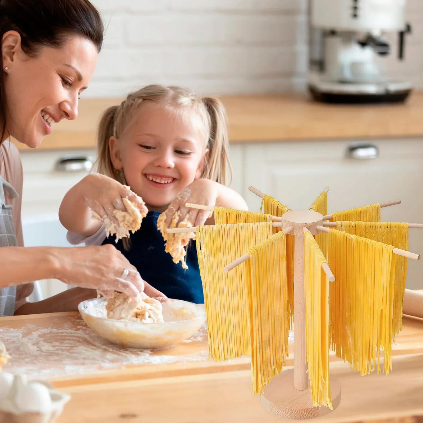 Support de séchage de pâtes pliable pour spaghetti et pâtes fraîches 6