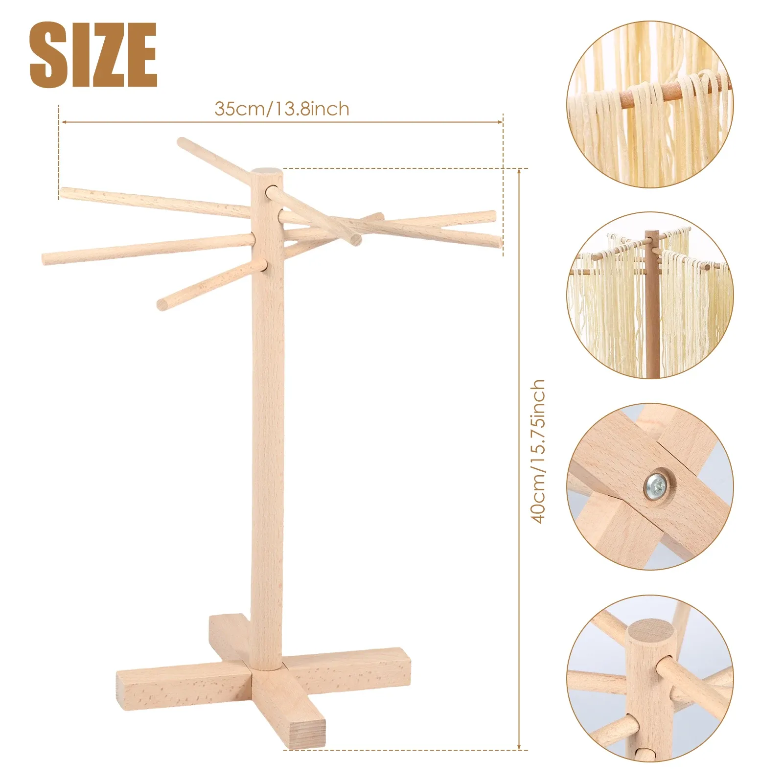 Support de séchage de pâtes pliable pour spaghetti et pâtes fraîches 7