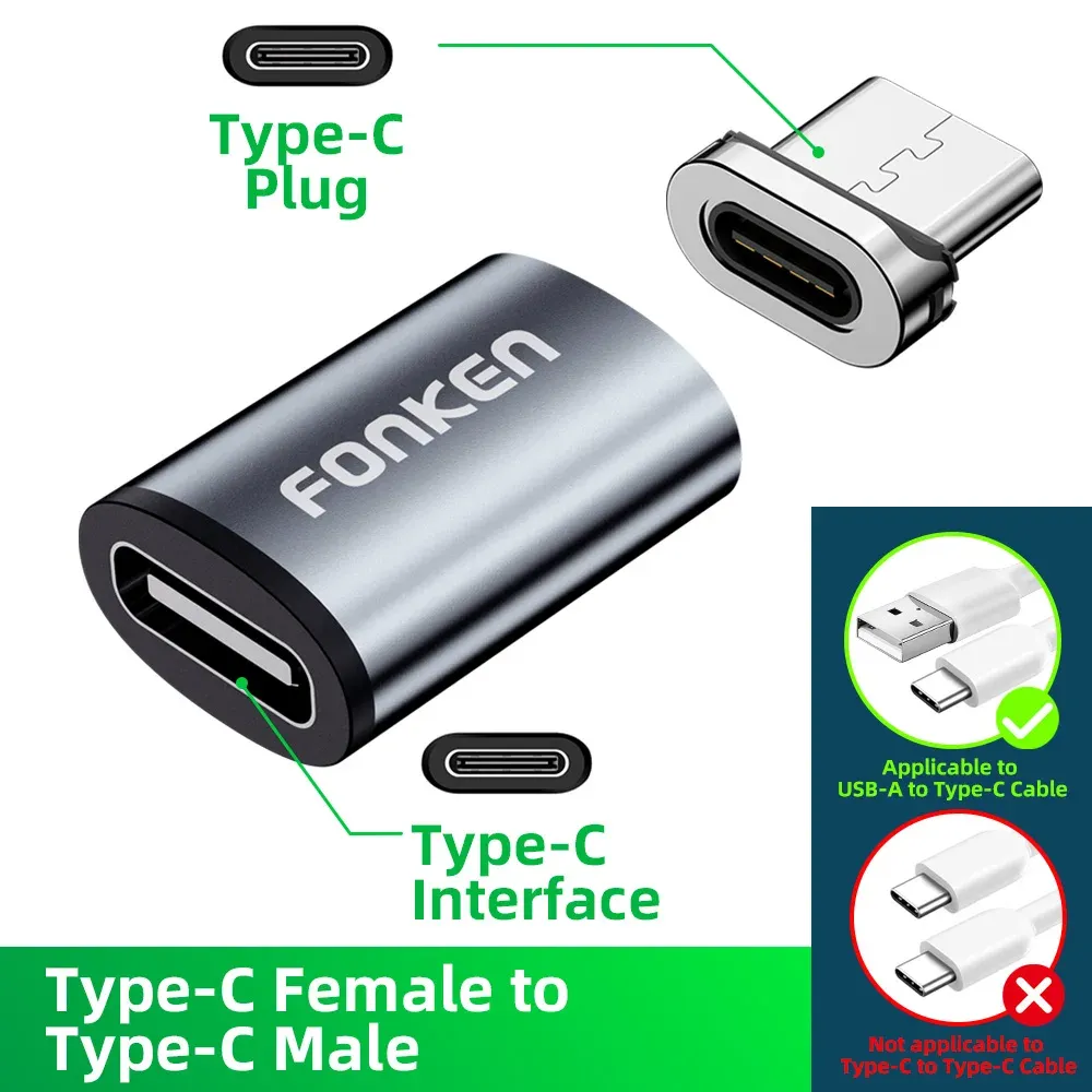 FONKEN Câble de charge magnétique 3 en 1 Micro USB et USB-C pour Huawei et Samsung 11